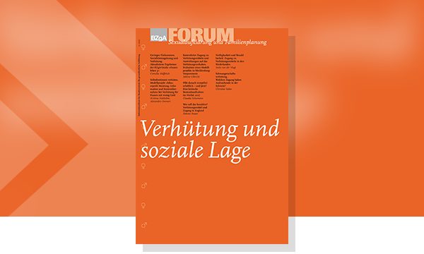 Cover des Forum-Heftes Verhütung und soziale Lage