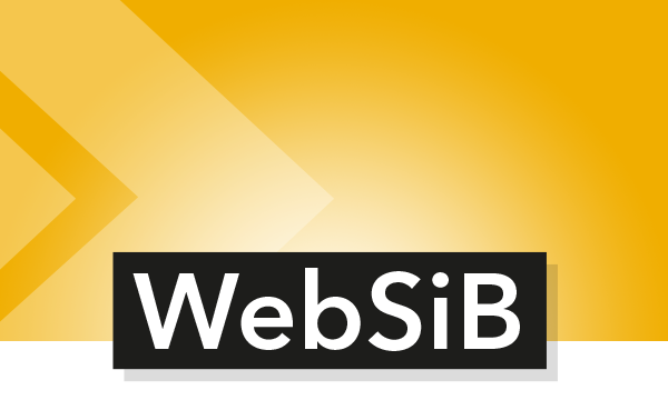 auf gelber Fläche steht der Schriftzug WebSiB